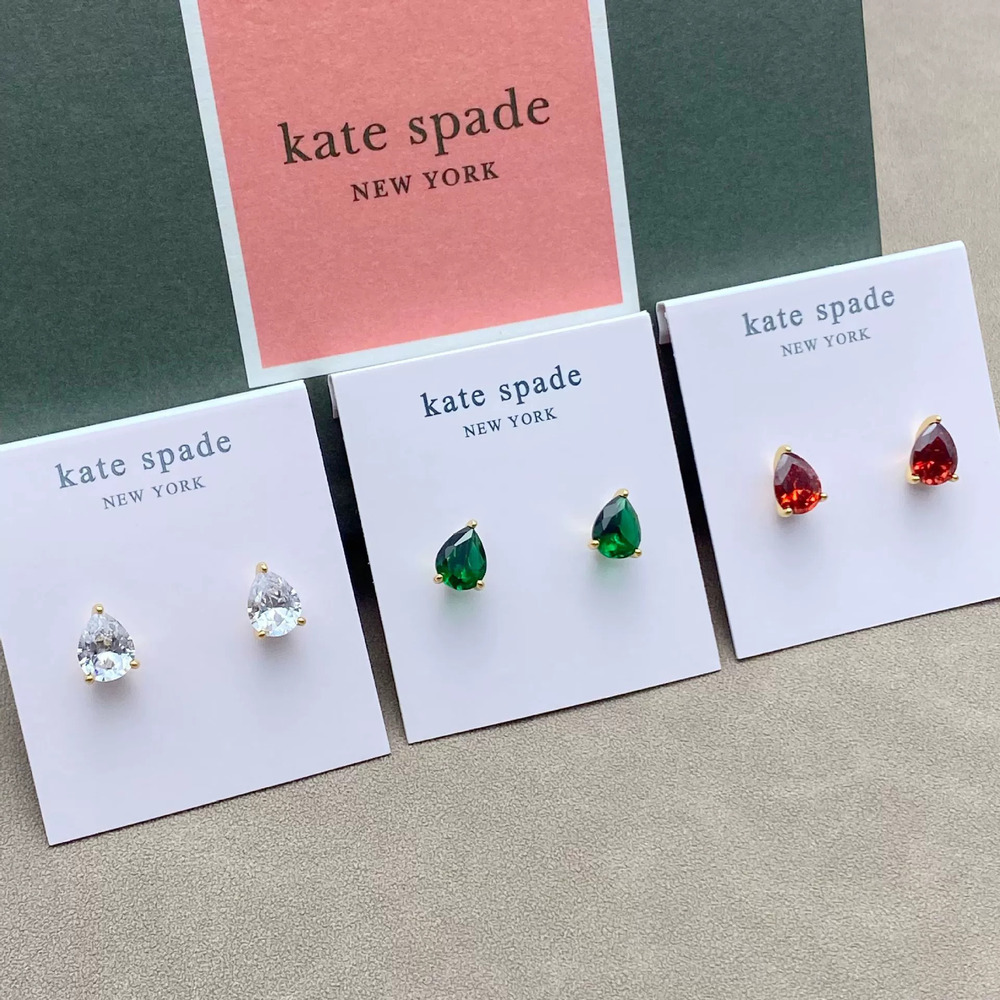 kate spade Teardrop White and Multicolor Pearl Earrings Gold Plated Steel